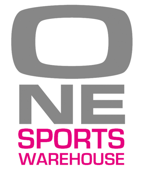 One Sports Warehouse Logo in grey and pink